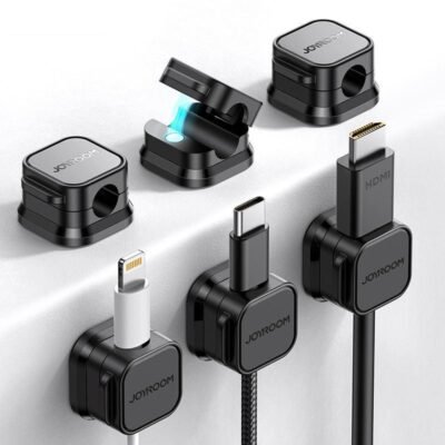Adjustable Magnetic Cable Clips – Sleek Cord Organizer Set for Desk & Office